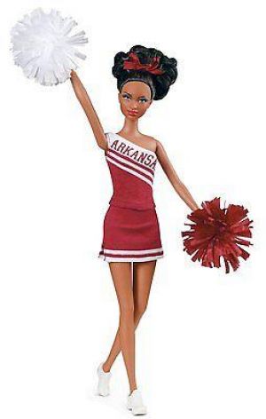 BARBIE COLLECTOR University of Arkansas African-American Cheerleader Razorbacks