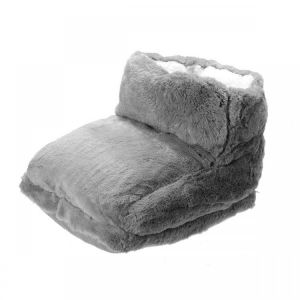 Foot Massager Feet Warmer Electric Heated Comfort Fleece Suede Washable