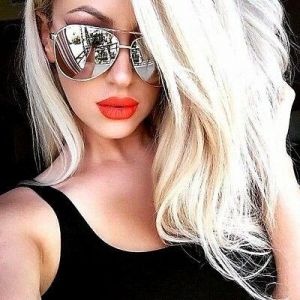 MIRROR "SILVER STAR" OVERSIZED Women Sunglasses Aviator Shadz GAFAS