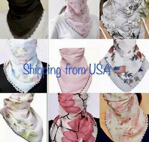 Scarf face mask Floral And Solid. Reusable Cover. Ships from 🇺🇸