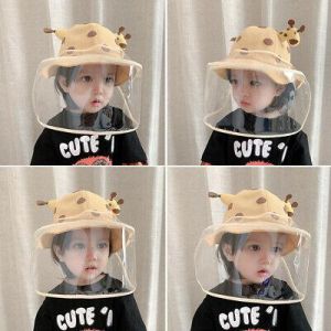 Family Gifts Guide לבנות Children&#039;s five-color saliva full-face protective mask fisherman hat removable