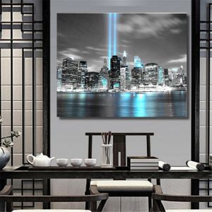 Family Gifts Guide קישוטים, ציורים, שעון קיר ועוד NEW YORK CITY Manhattan Skyline Unframed paintings Pictures Wall Art Painting