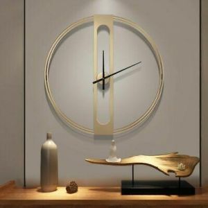 Family Gifts Guide קישוטים, ציורים, שעון קיר ועוד Modern Design Large Metal Wall Clock Luxury 3D Art Living Room Home Decoration
