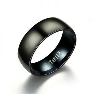 New Black Men Ring  Titanium Carbide Men&#039;s Jewelry Ring Classic Boyfriend Gift