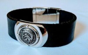 Diesel Mens Jewelry Stainless Steel Leather Bracelet