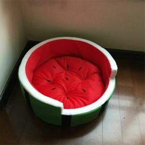 Family Gifts Guide חיית מחמד Pet Dog Cat Bed Watermelon Shape House Mat Durable Kennel Puppy Cushion Baskets