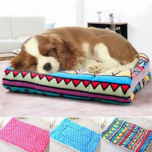 Artificial Cashmere Bed Pet Dogs Blanket Cute Cushion Warm Cartoon Pad Puppy Mat