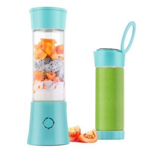 Family Gifts Guide כלי מטבח שימושיים יפים Portable Blender,USB Rechargeable Mini Juicer Cup with Handle, Smoothie Blender with 6 Blades with 4000MAh Batteries, 480Ml Hous